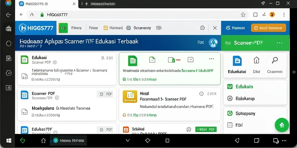 Tampilan antarmuka HIGGS777 yang user-friendly untuk pemindaian PDF.