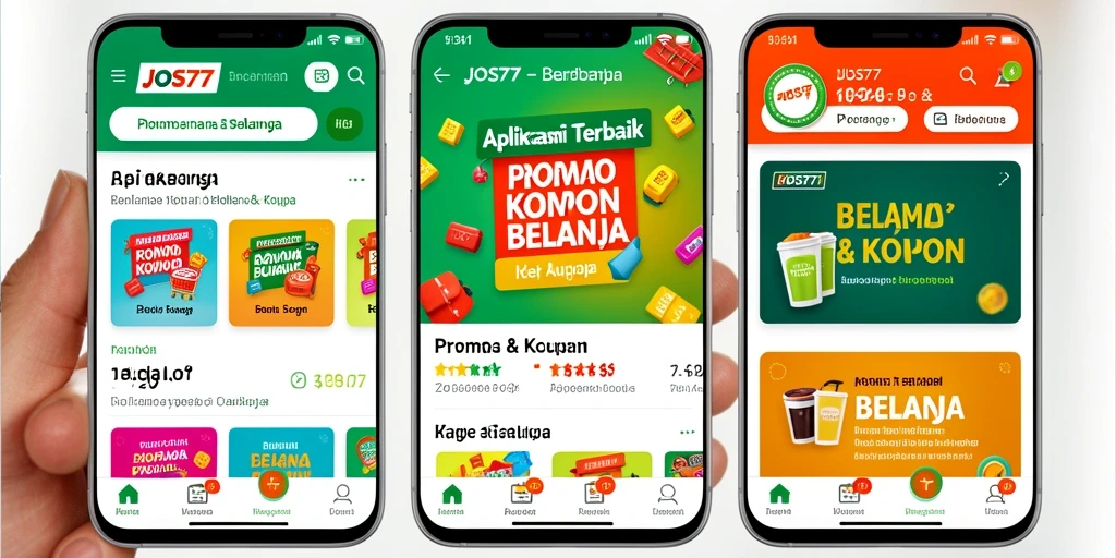 Tampilan antarmuka pengguna aplikasi JOS77 yang menarik dan fungsional.