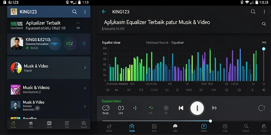 Antarmuka <strong>KING123</strong> yang intuitif dan fungsional untuk menyesuaikan suara.