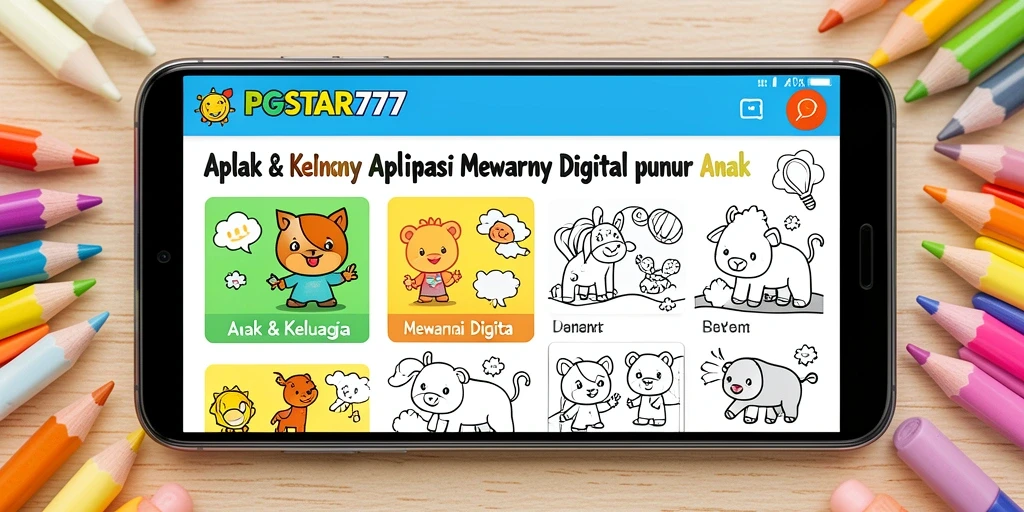 Antarmuka aplikasi PGSTAR777 yang interaktif dan penuh warna.
