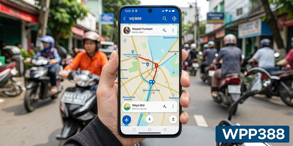 Tampilan antarmuka WP888 yang sederhana dan intuitif untuk Navigasi Motor.