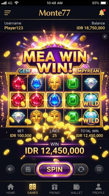 monte77 tampilan beranda